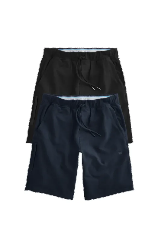 2-Pack ACE Sweatshorts True Black / Total Eclipse sold by Mack Weldon