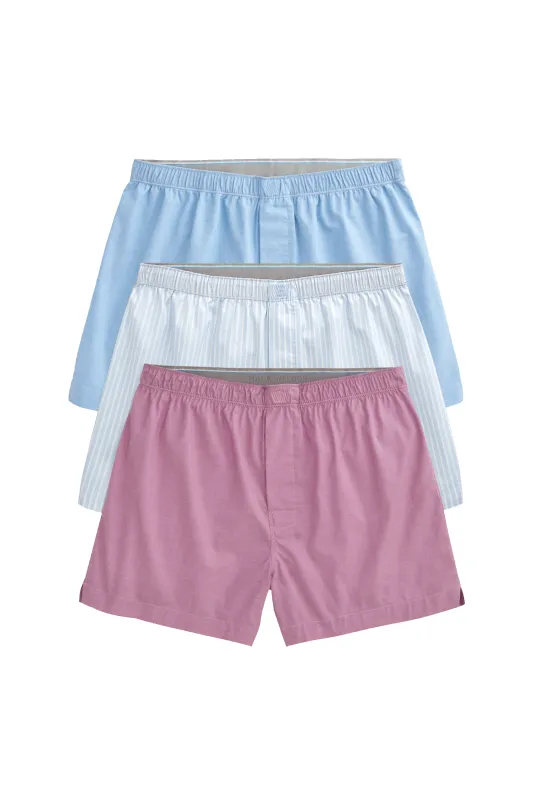 3-Pack 24/7 Woven Boxer Heron and Heather sold by Mack Weldon