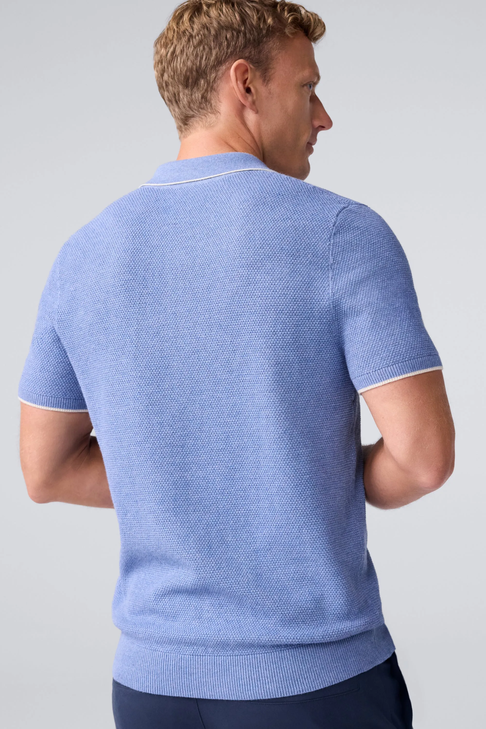 Tech Linen Button Up Sweater Polo sold by Mack Weldon product image thumbnail 4