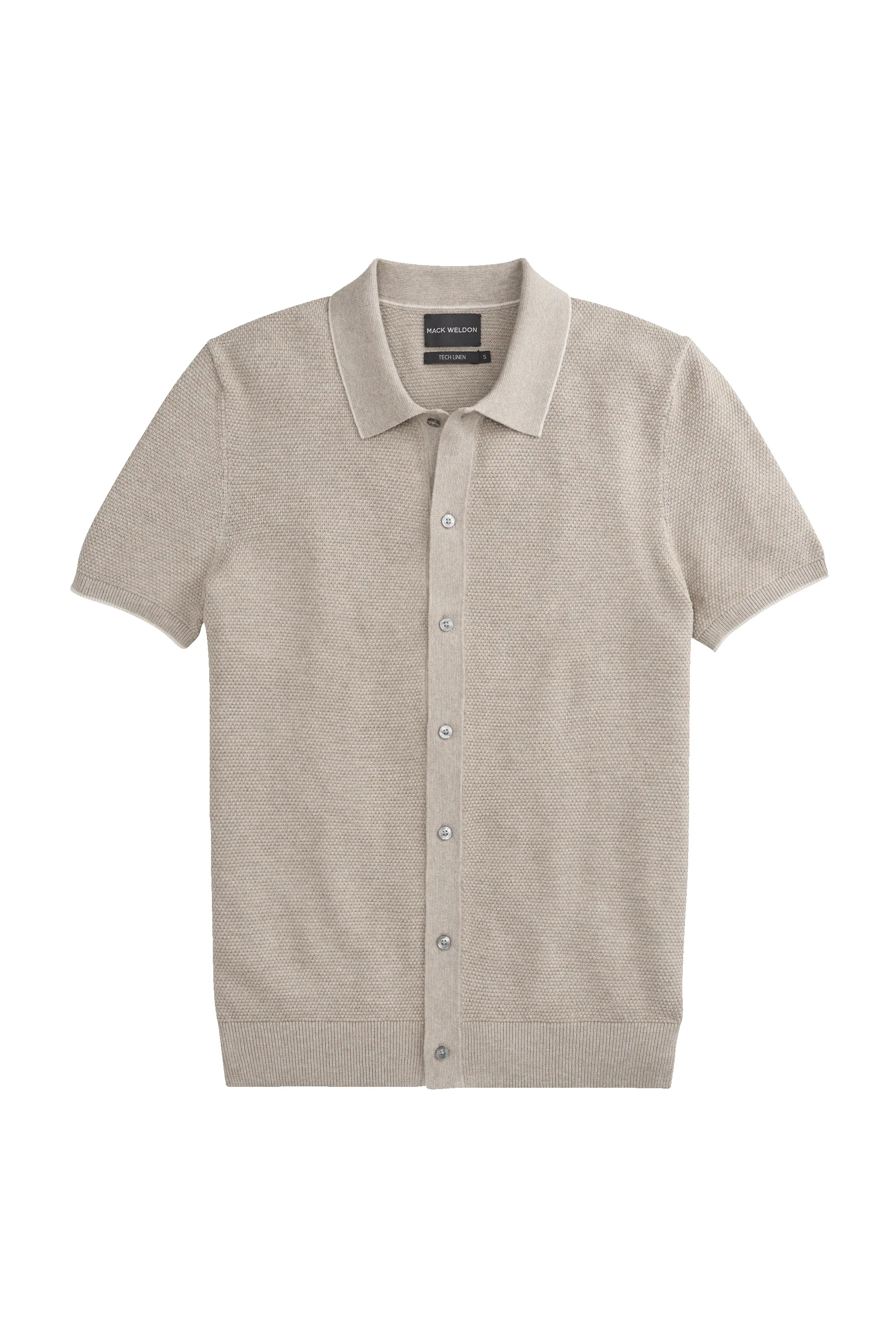 Tech Linen Button Up Sweater Polo sold by Mack Weldon