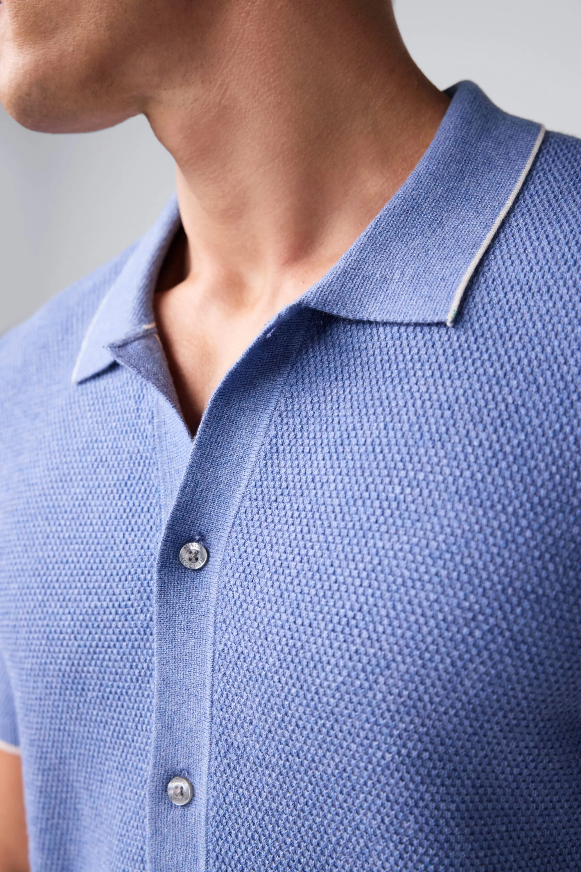 Tech Linen Button Up Sweater Polo sold by Mack Weldon product image thumbnail 5