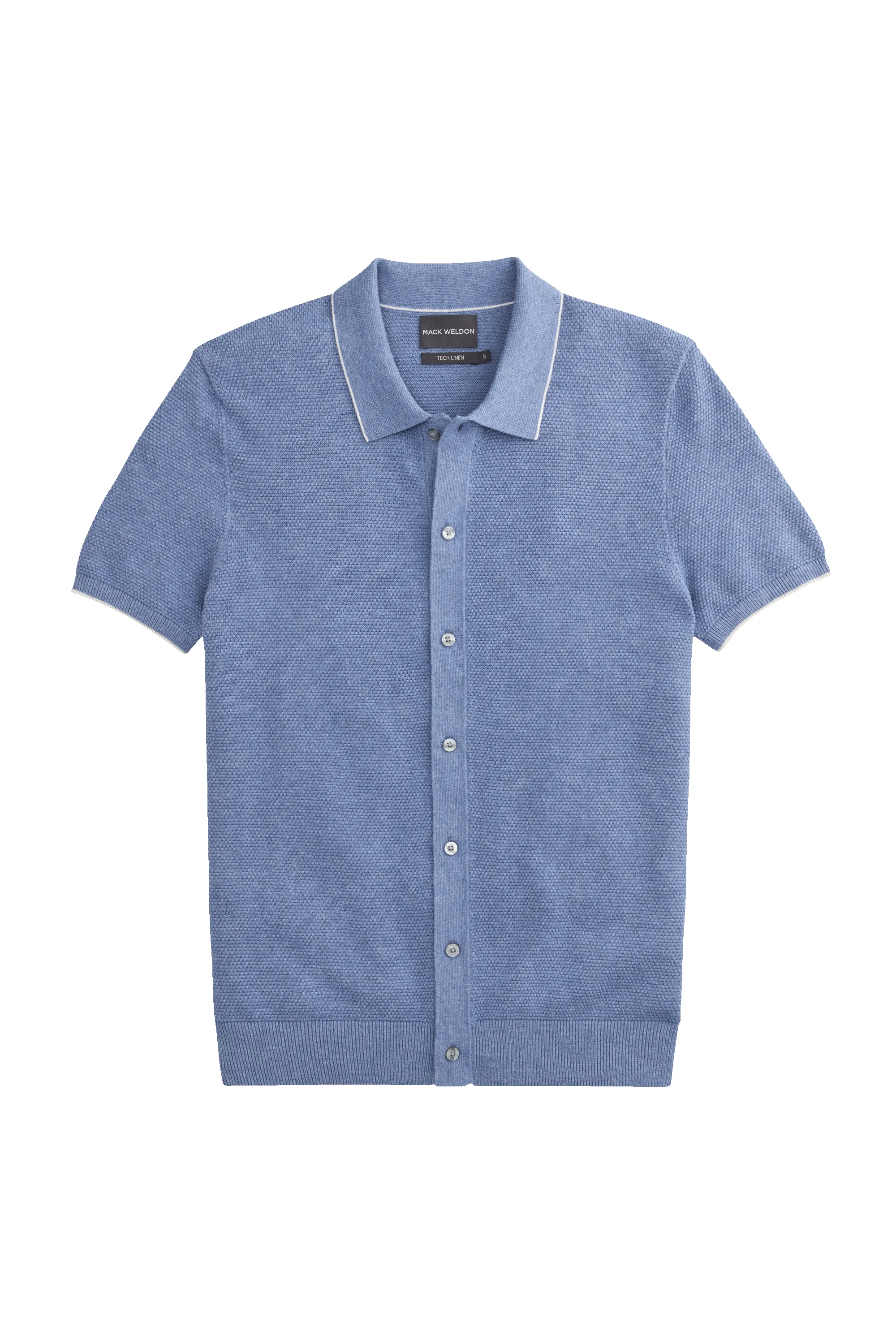 Tech Linen Button Up Sweater Polo sold by Mack Weldon product image thumbnail 2