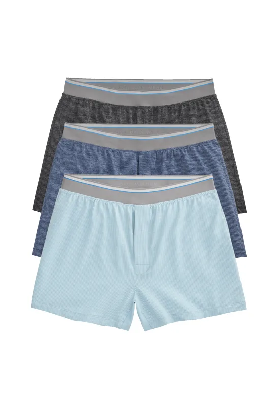 3-Pack AIRKNITˣ Knit Boxer Icy Heathers sold by Mack Weldon