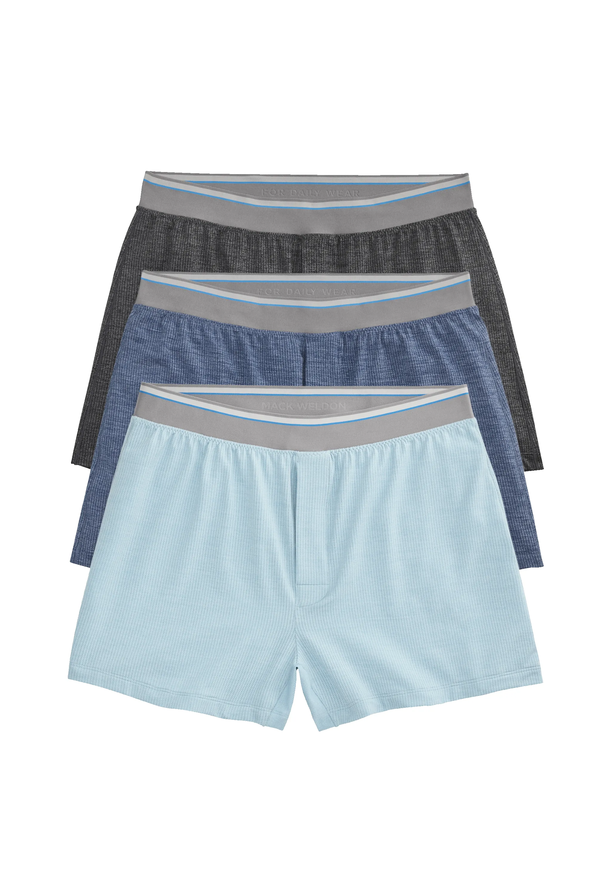 3-Pack AIRKNITˣ Knit Boxer Icy Heathers sold by Mack Weldon