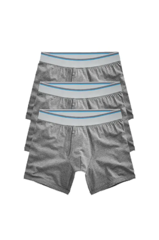 3-Pack 18-Hour Jersey Boxer Briefs Grey Heather sold by Mack Weldon