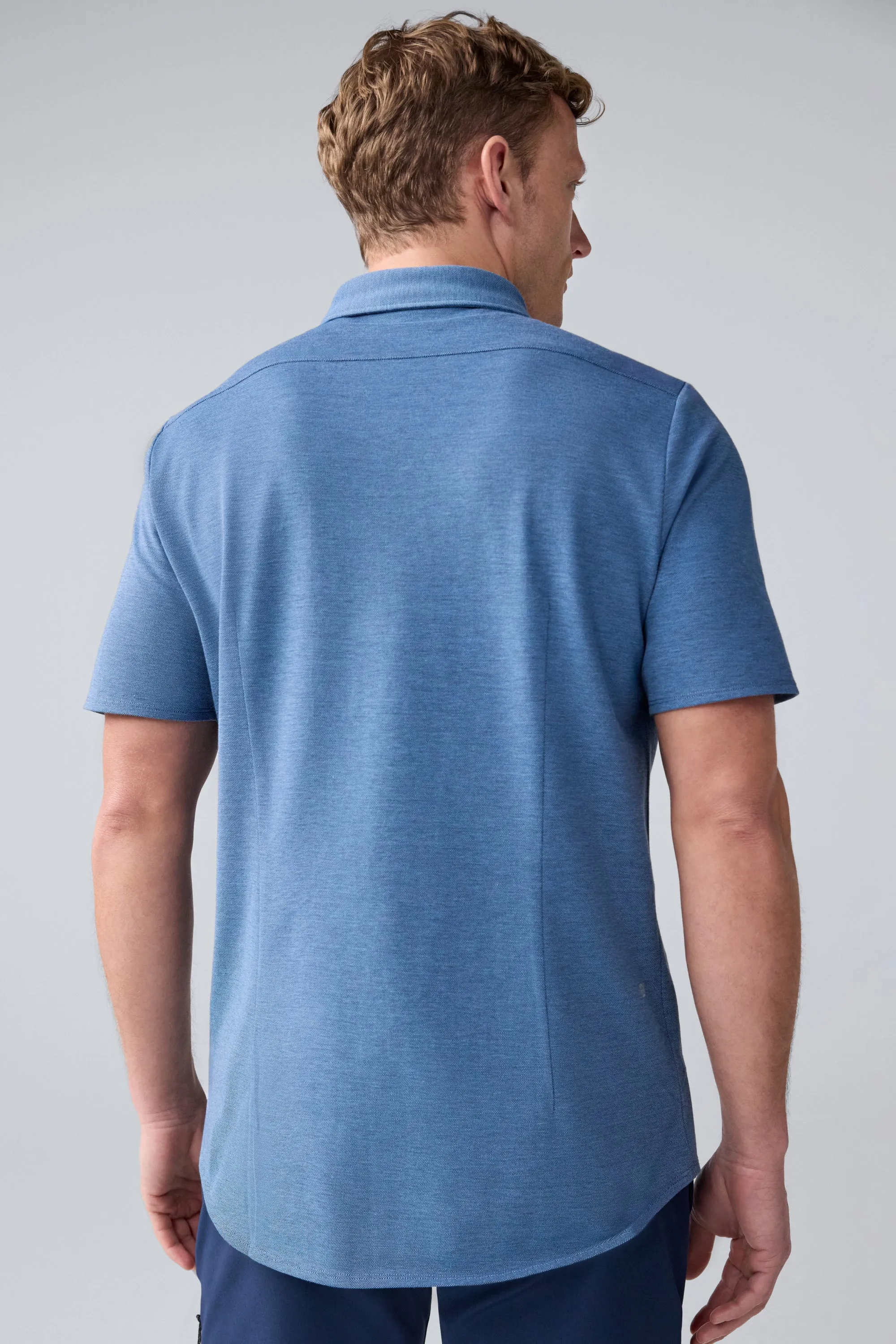 SILVER Pique Short Sleeve Button Up sold by Mack Weldon product image thumbnail 5