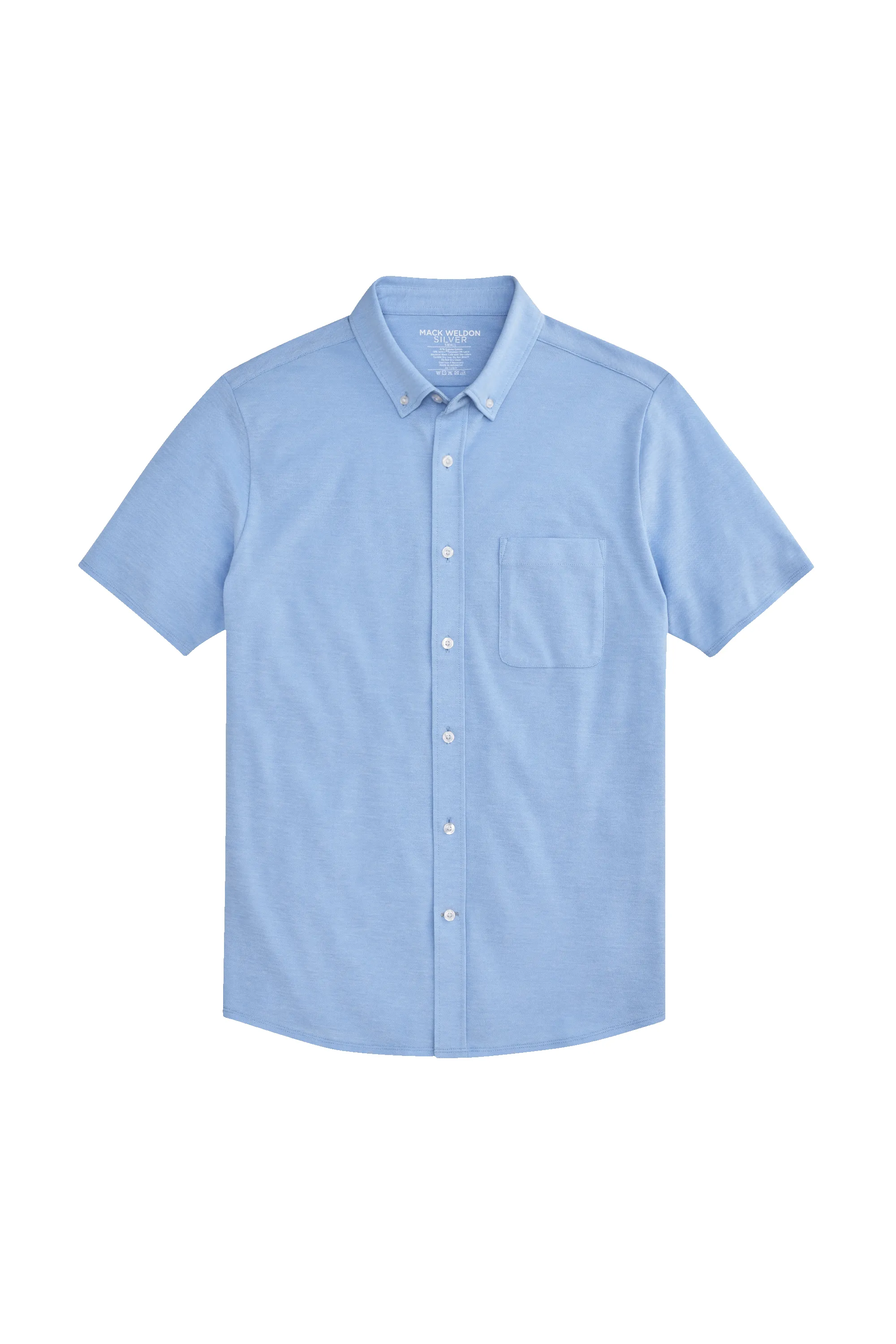 SILVER Pique Short Sleeve Button Up sold by Mack Weldon product image thumbnail 2