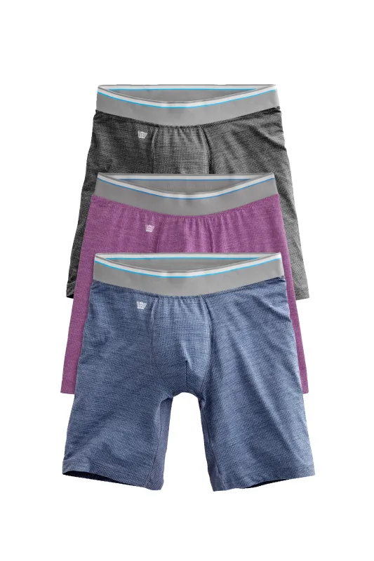 3-Pack AIRKNITˣ 8" Boxer Briefs Happy Hour Heathers sold by Mack Weldon