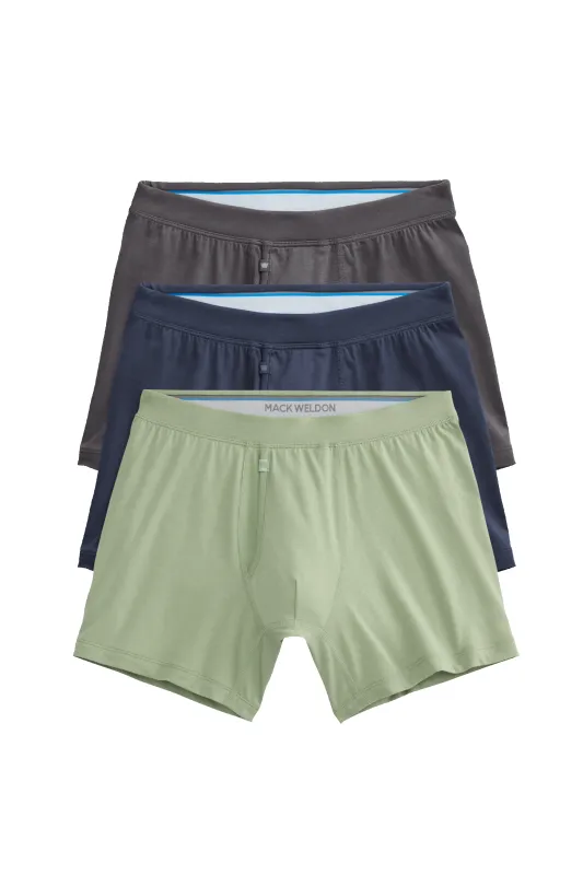 3-Pack SILVER Boxer Briefs Peaks and Valleys sold by Mack Weldon