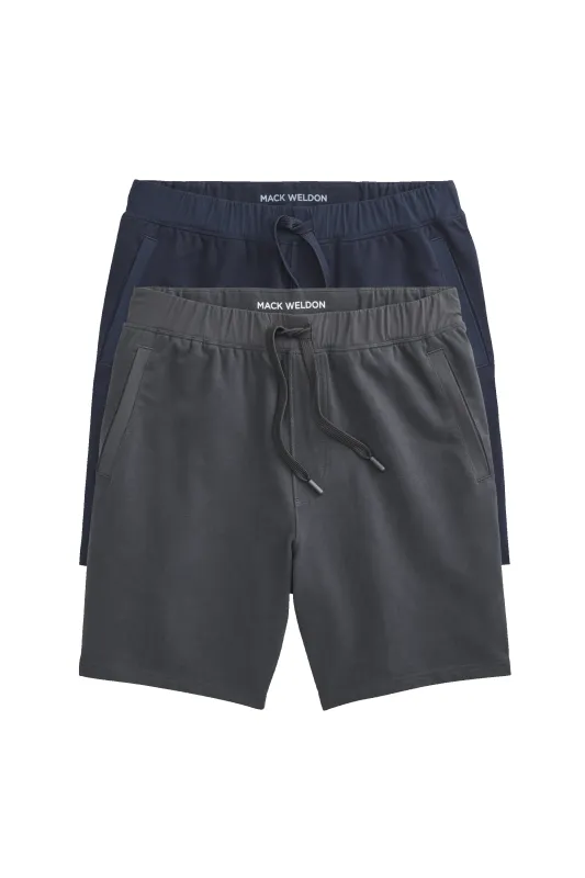 2-Pack ACE Sweatshorts 7" Asphalt / Total Eclipse sold by Mack Weldon