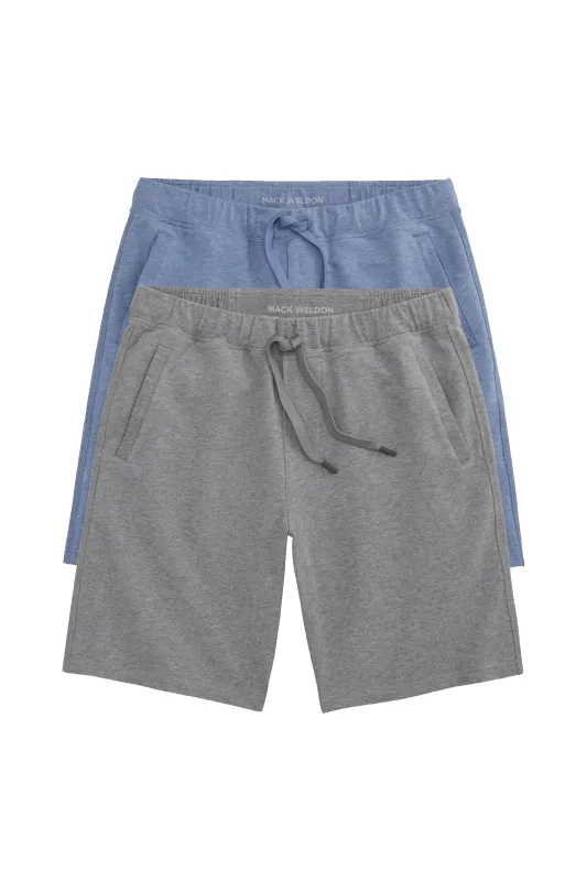 2-Pack ACE Sweatshorts 9" Grey Heather / Desert Spring Heather sold by Mack Weldon