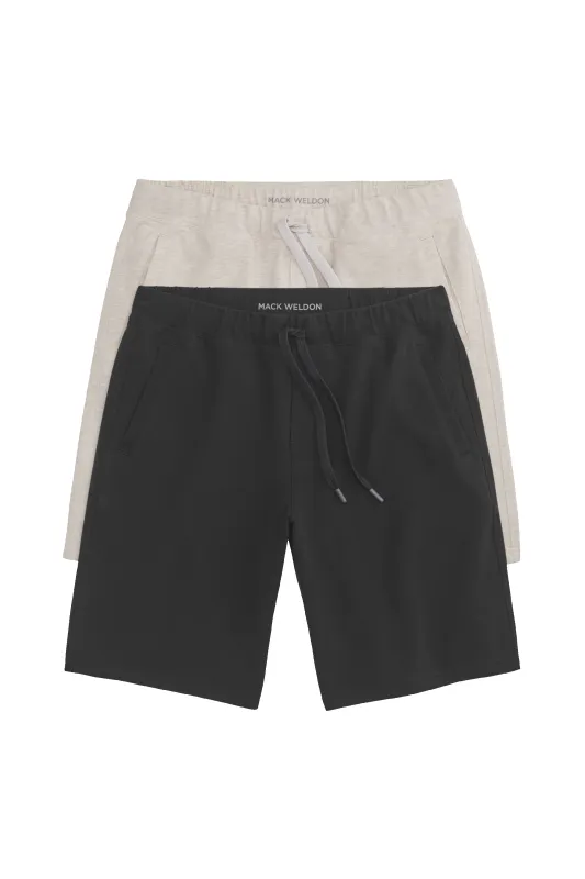 2-Pack ACE Sweatshorts 9" True Black / Latte Heather sold by Mack Weldon