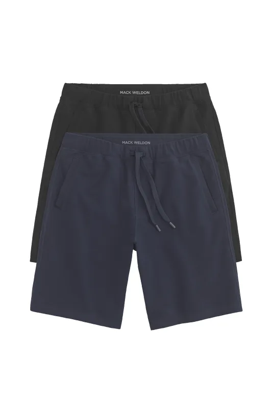 2-Pack ACE Sweatshorts 9" Total Eclipse / True Black sold by Mack Weldon