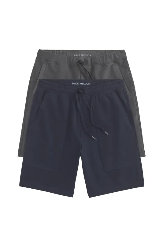 2-Pack ACE Carpenter Sweatshort and Sweatshort 9" Total Eclipse / Asphalt sold by Mack Weldon