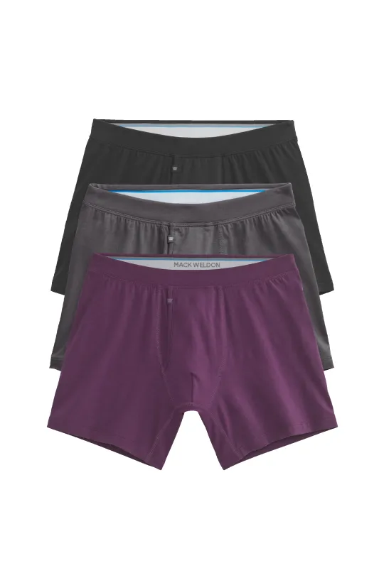 3-Pack SILVER Boxer Briefs Lap of Luxury sold by Mack Weldon