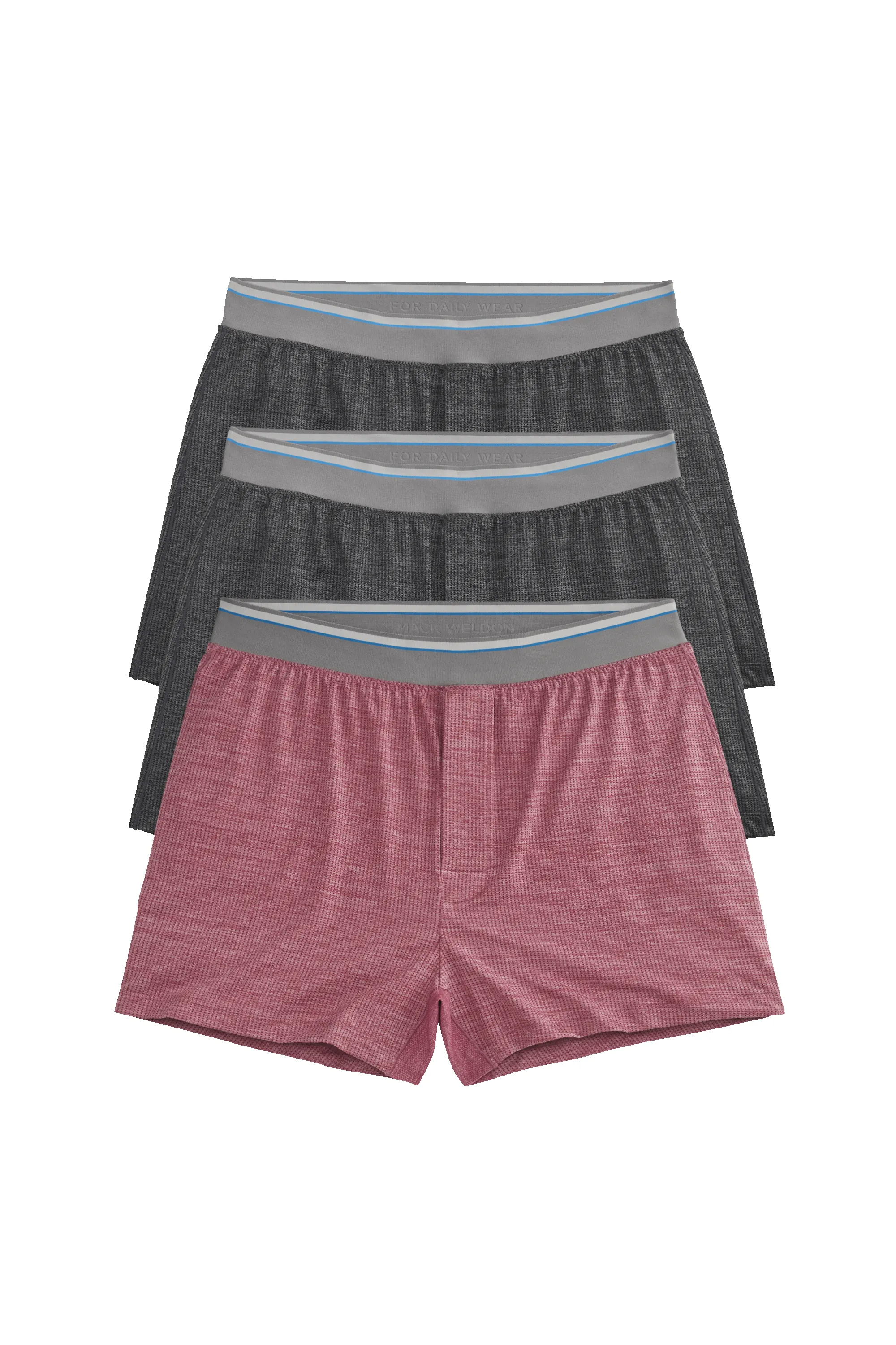 3-Pack AIRKNITˣ Knit Boxer Rainy Day Heathers sold by Mack Weldon