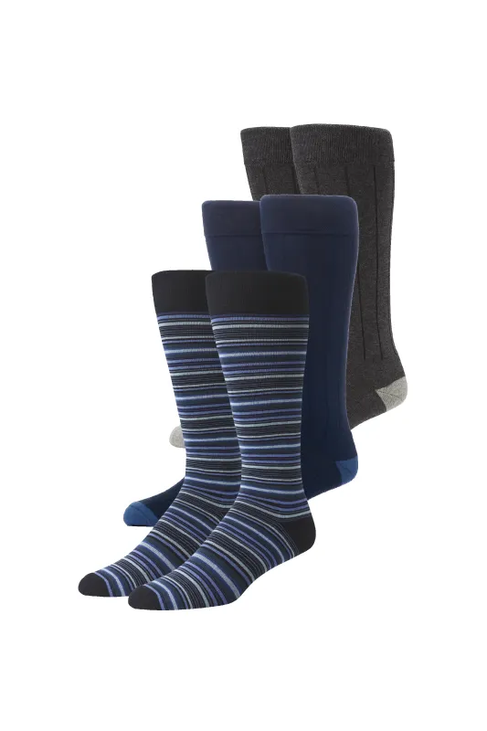 3-Pack SILVER Extended Crew Dress Sock Wedding Season sold by Mack Weldon