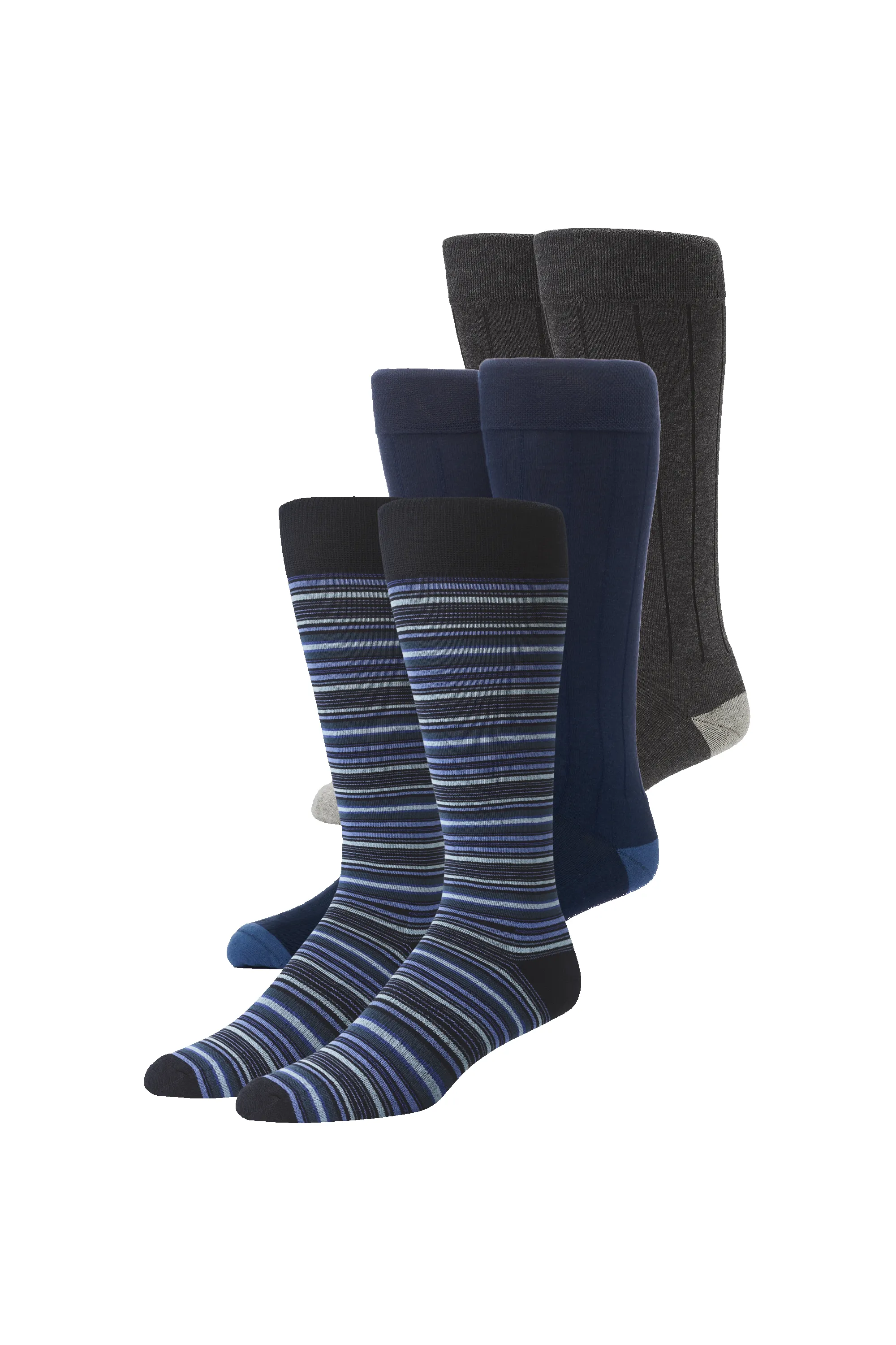 3-Pack SILVER Extended Crew Dress Sock Wedding Season sold by Mack Weldon