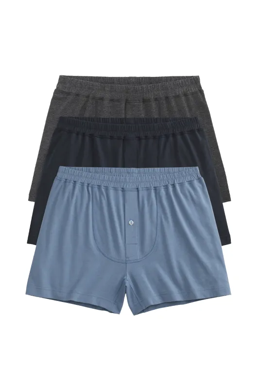 3-Pack 18-Hour Jersey Knit Boxers Frozen Lake sold by Mack Weldon