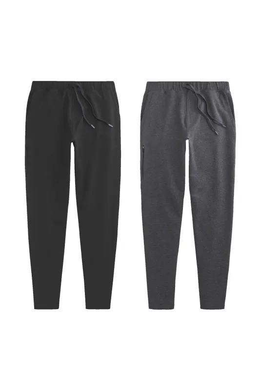 2-Pack ACE Sweatpant True Black / Charcoal Heather sold by Mack Weldon