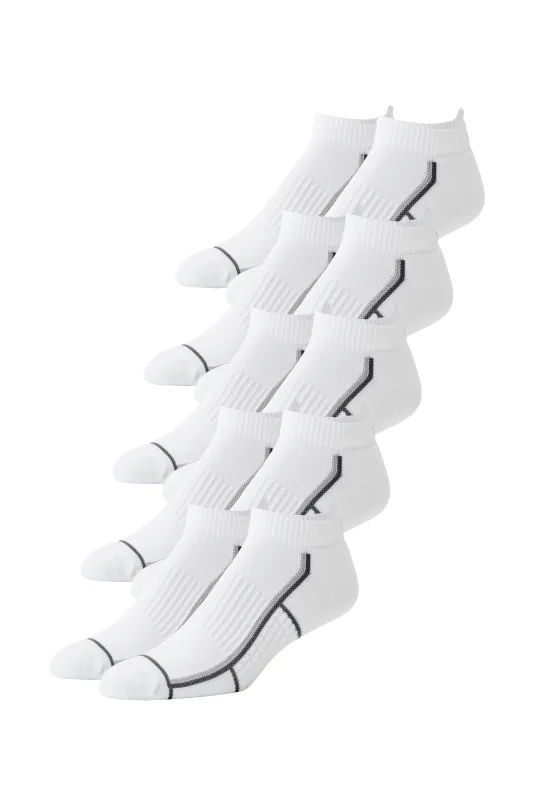 5-Pack AIRKNITˣ High Ankle Socks Bright White sold by Mack Weldon