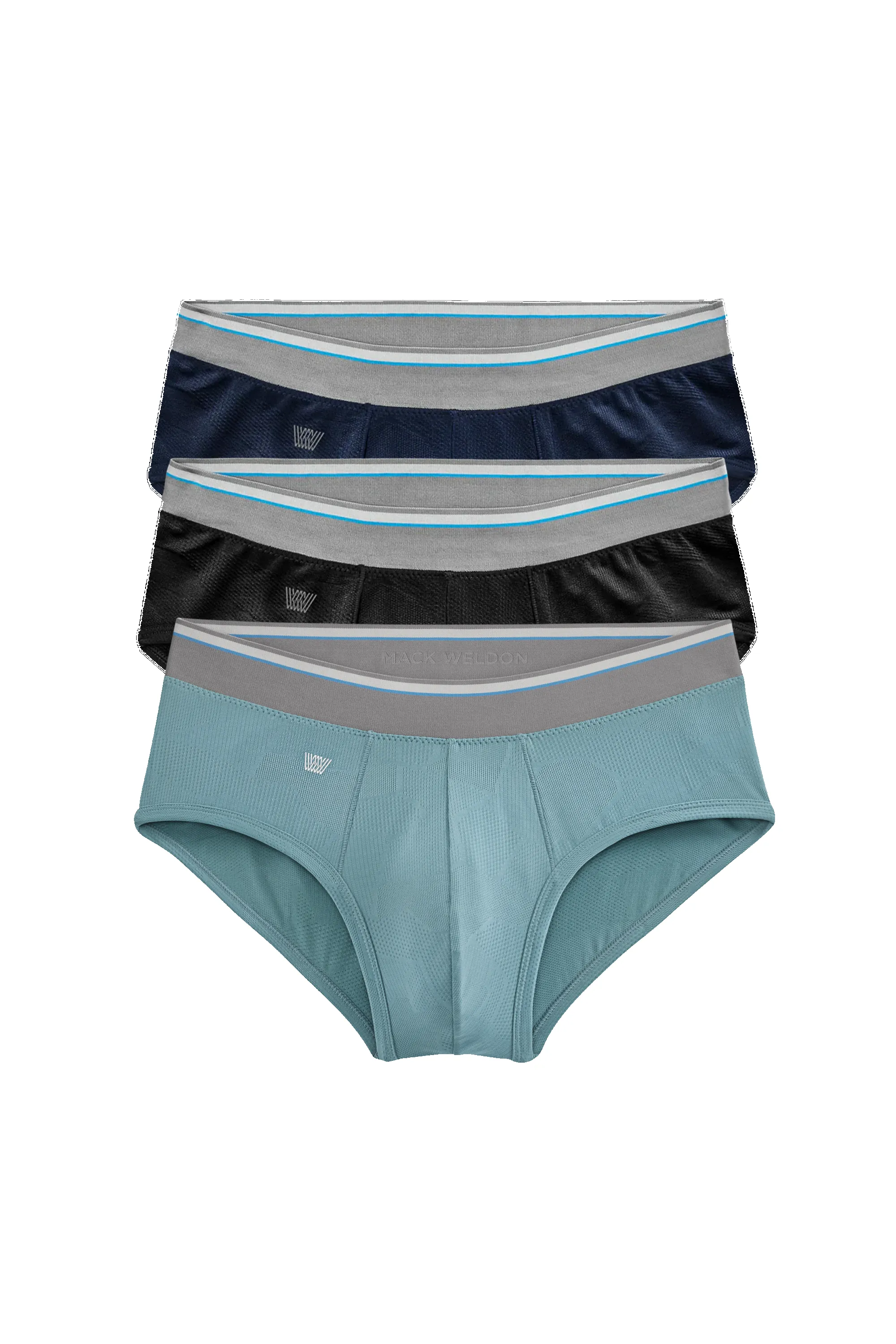 3-Pack AIRKNITˣ Briefs Black & Blue sold by Mack Weldon