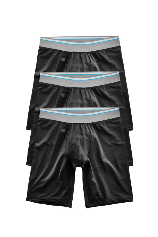 3-Pack AIRKNITˣ 8" Boxer Brief True Black sold by Mack Weldon