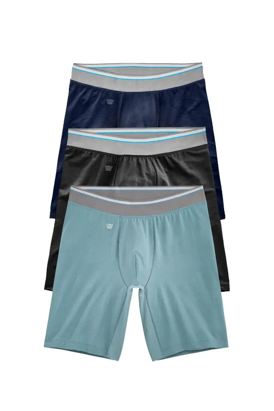 3-Pack AIRKNITˣ 8" Boxer Brief Black & Blue sold by Mack Weldon