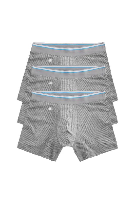 3-Pack AIRKNITˣ Boxer Briefs Grey Heather sold by Mack Weldon