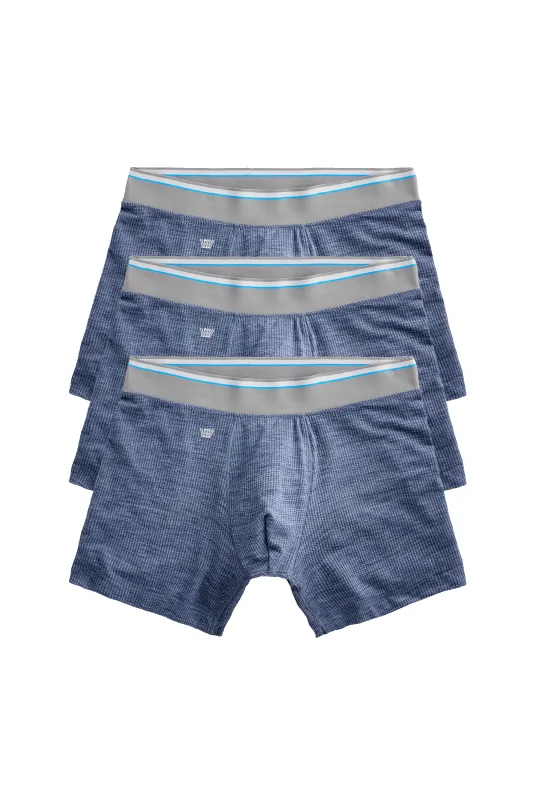 3-Pack AIRKNITˣ Boxer Briefs Indigo Heather sold by Mack Weldon
