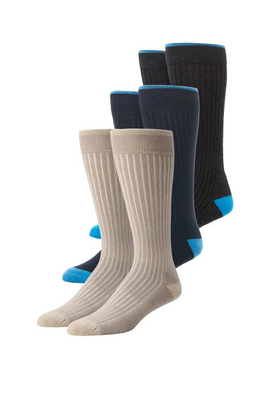 3-Pack Everyday Extended Crew Socks Long Weekend sold by Mack Weldon