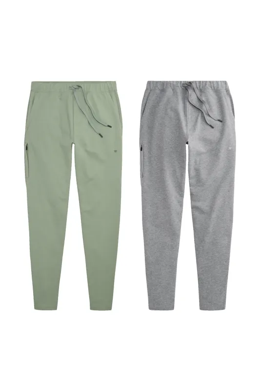 2-Pack ACE Sweatpant - Tall Burnt Sage / Grey Heather sold by Mack Weldon