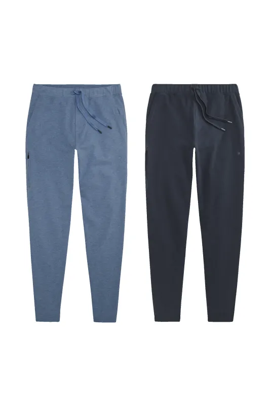 2-Pack ACE Sweatpant - Tall Ice Storm Heather / Total Eclipse sold by Mack Weldon