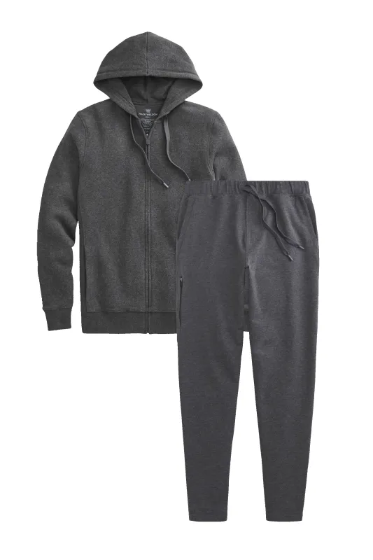 ACE Full-Zip Sweat Set Charcoal Heather sold by Mack Weldon