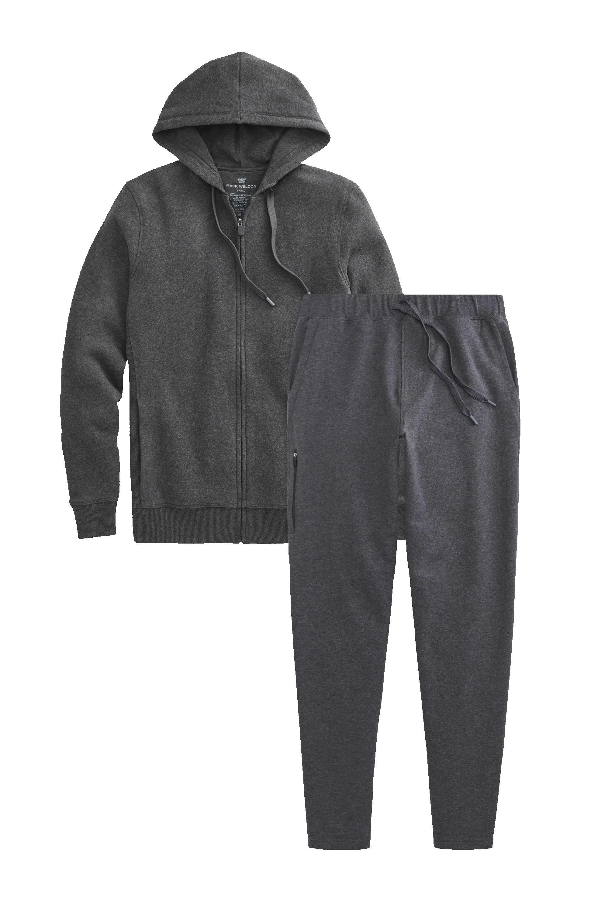 ACE Full-Zip Sweat Set Charcoal Heather sold by Mack Weldon