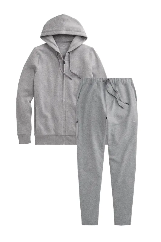 ACE Full-Zip Sweat Set Grey Heather sold by Mack Weldon