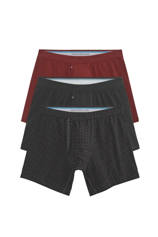 3-Pack SILVER Boxer Briefs The Night Before sold by Mack Weldon