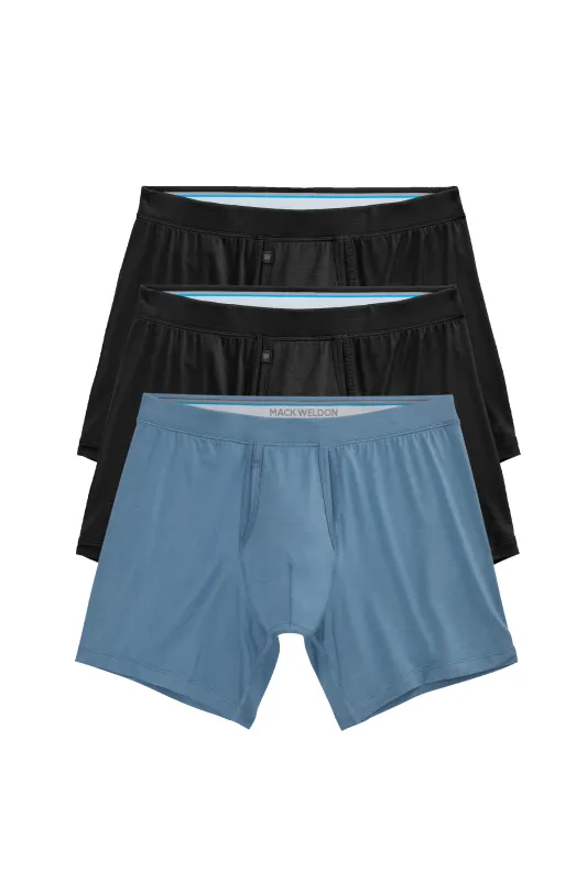 3-Pack SILVER HD Boxer Briefs Winter Drive sold by Mack Weldon