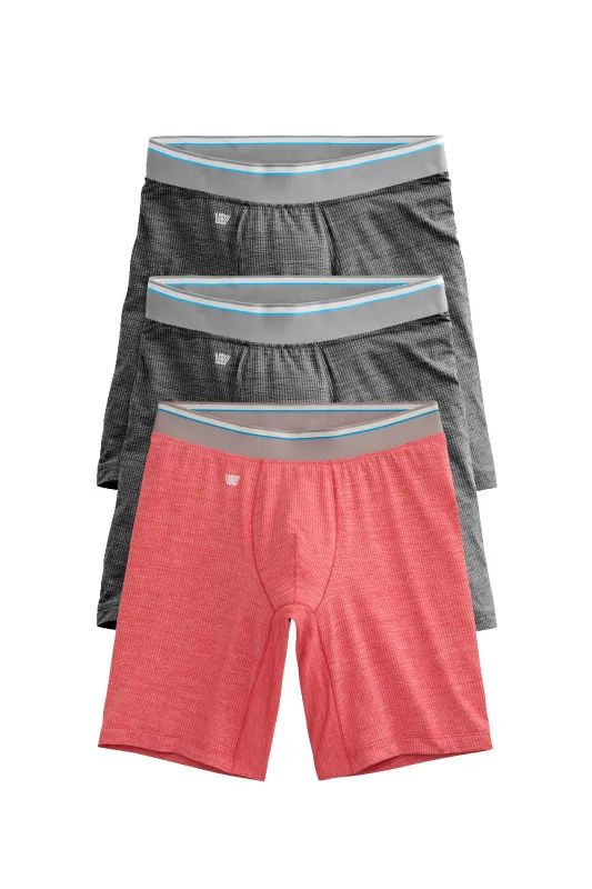 3-Pack AIRKNITˣ 8" Boxer Brief Jelly Roll & Charcoal sold by Mack Weldon