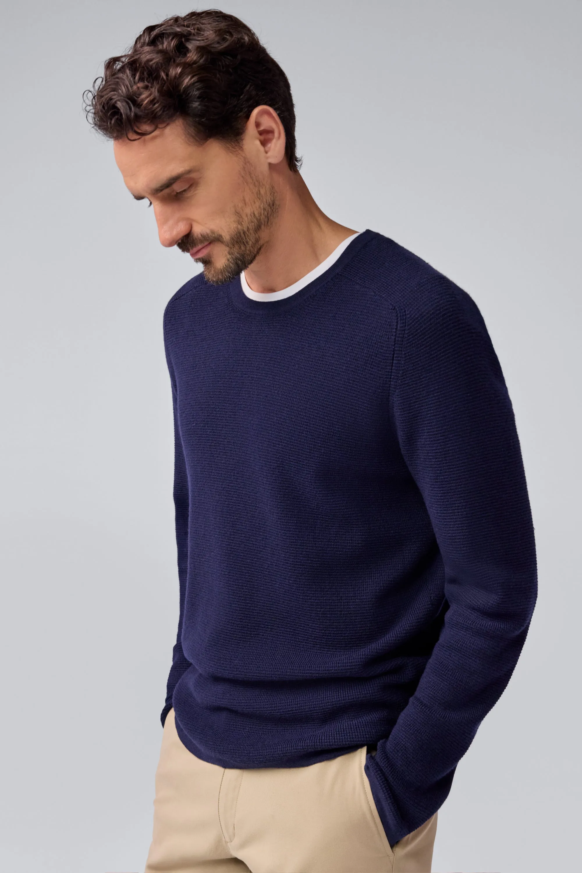 Tech Merino Waffle Crew Neck Sweater sold by Mack Weldon product image thumbnail 4