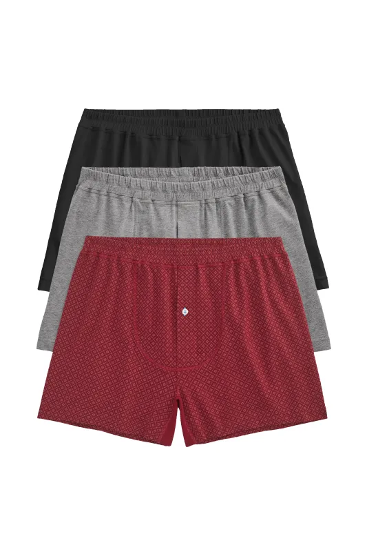 3-Pack 18-Hour Jersey Knit Boxers Jingle All the Way sold by Mack Weldon