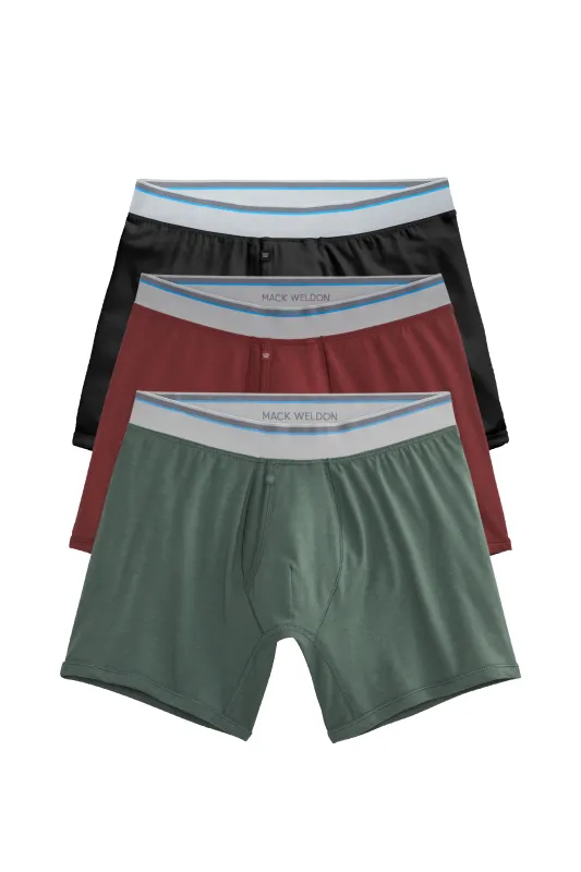3-Pack 18-Hour Jersey Boxer Briefs Mulled Wine sold by Mack Weldon