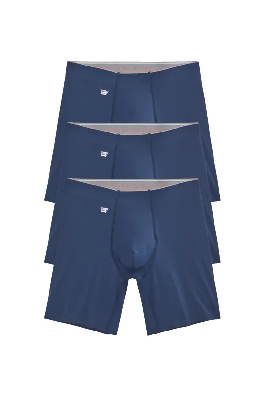 3-Pack Stealth Pro Boxer Briefs True Navy sold by Mack Weldon