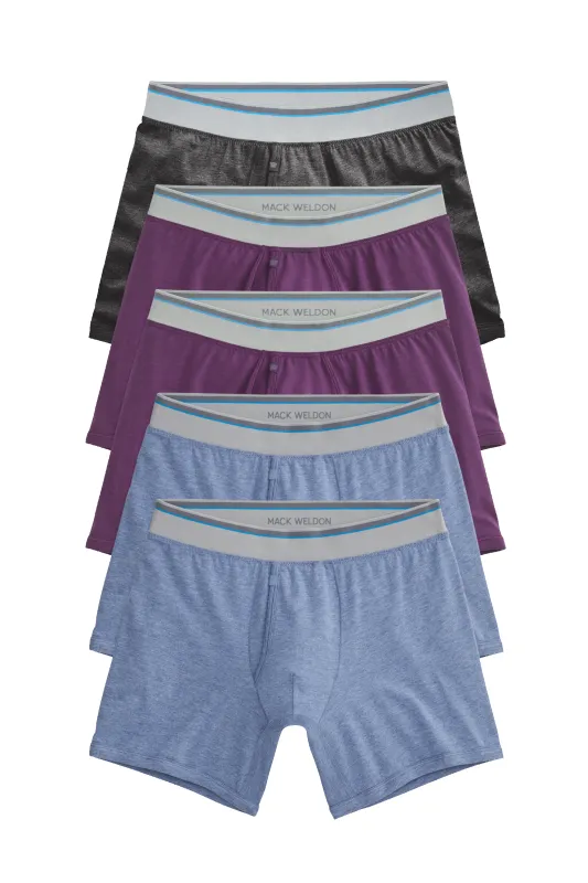 5-Pack 18-Hour Jersey Boxer Briefs Season's Greetings sold by Mack Weldon