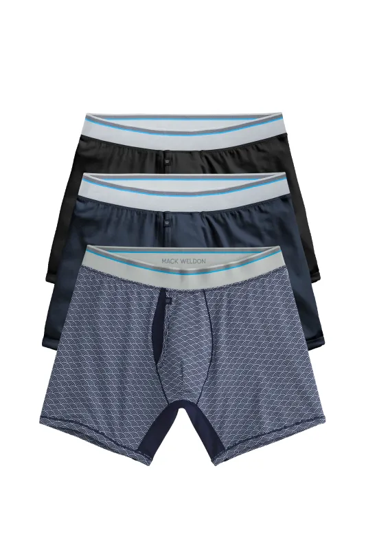 3-Pack 18-Hour Jersey Boxer Briefs Across the Universe sold by Mack Weldon