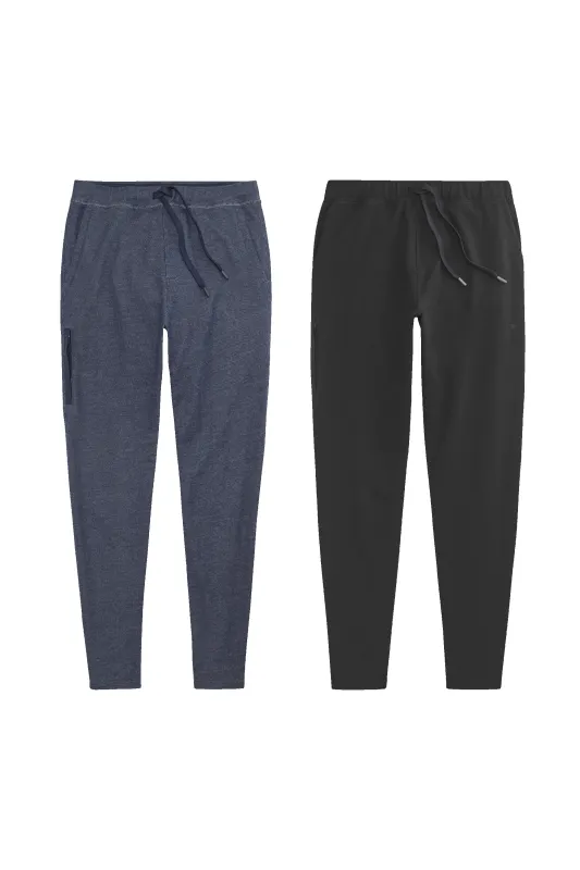 2-Pack ACE Sweatpant True Navy - Bird's Eye / True Black sold by Mack Weldon