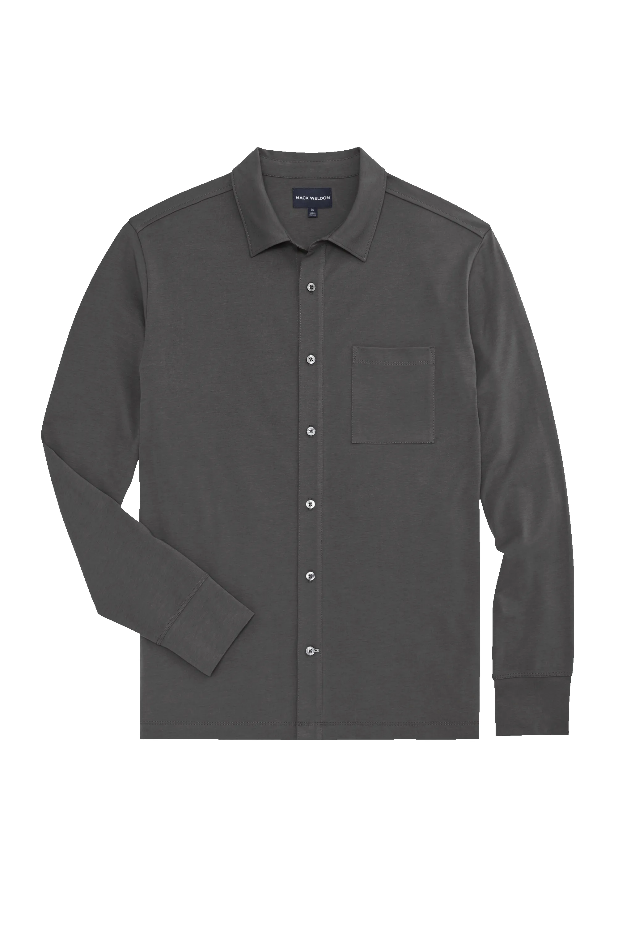 SILVER Jersey Button Up sold by Mack Weldon product image thumbnail 3