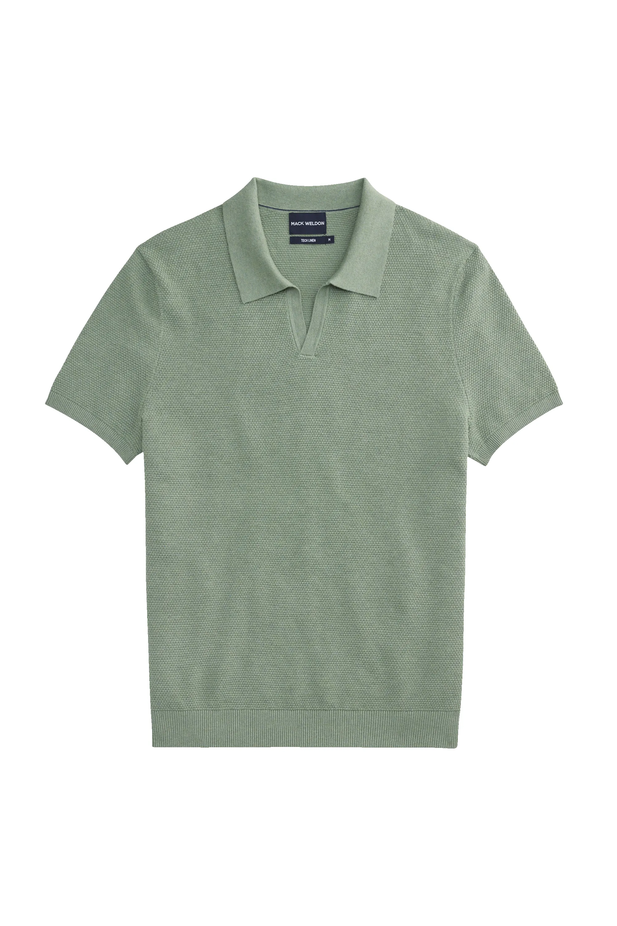 Tech Linen Johnny Collar Sweater Polo sold by Mack Weldon product image thumbnail 3