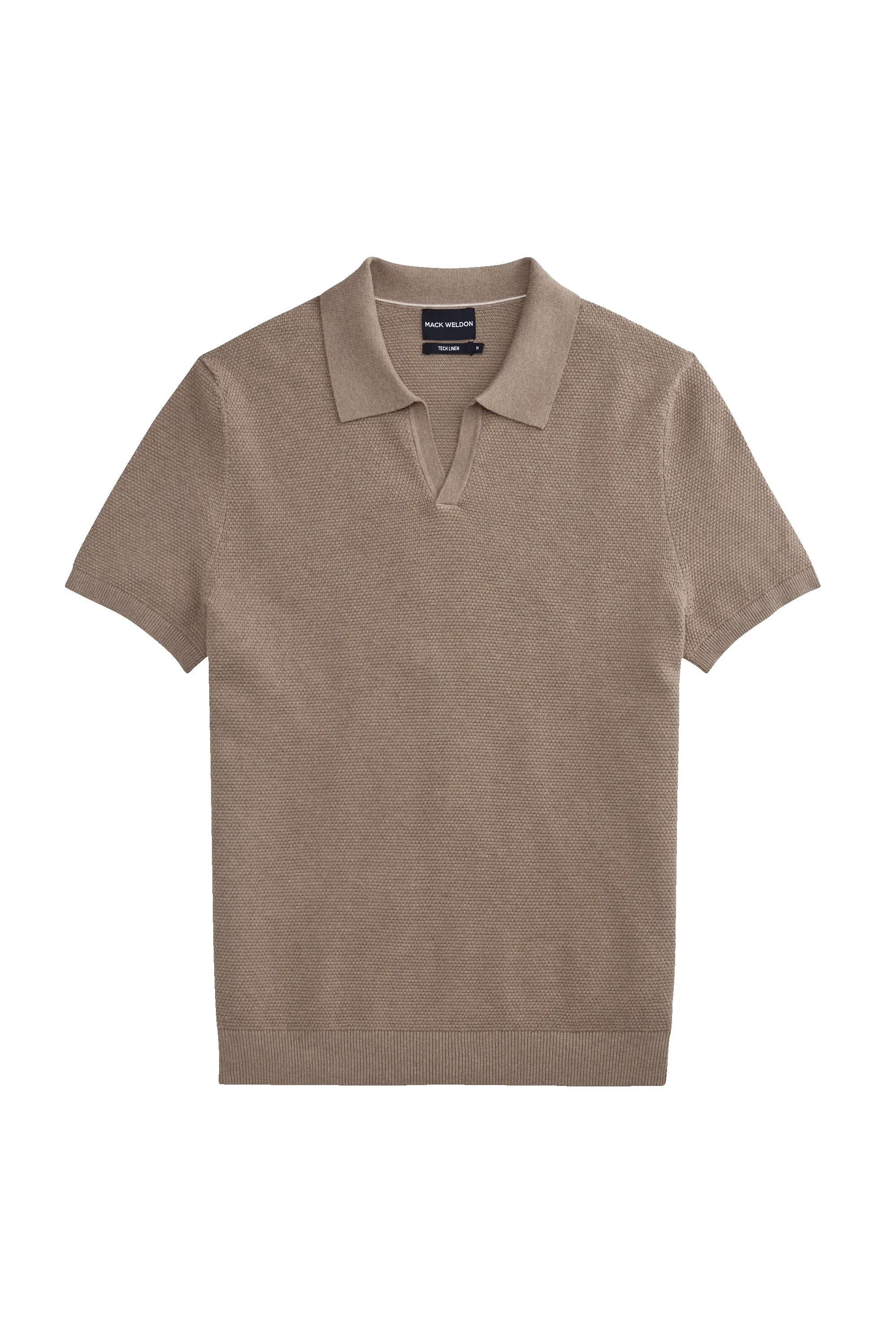 Tech Linen Johnny Collar Sweater Polo sold by Mack Weldon