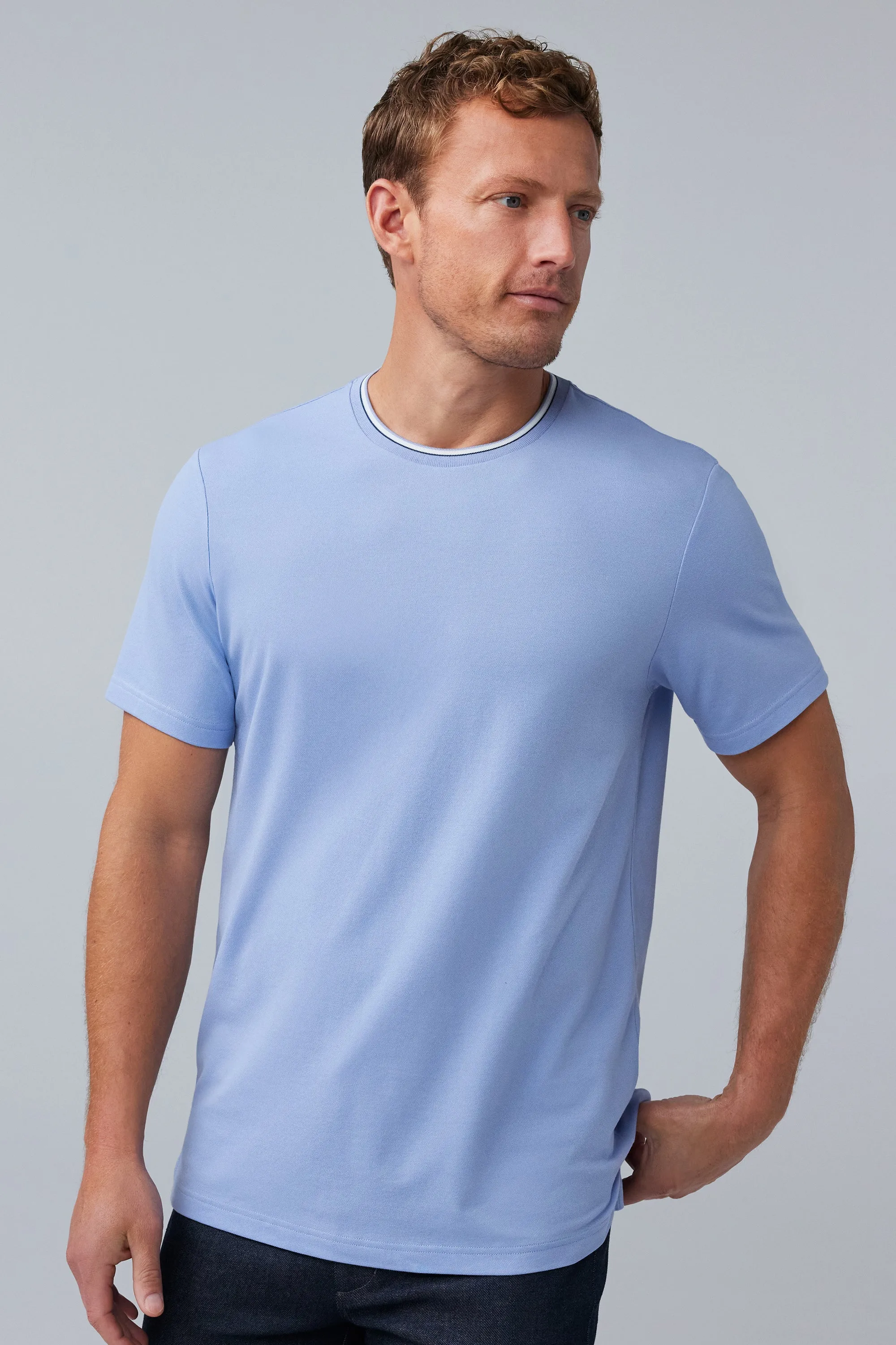 SILVER Pique T-Shirt sold by Mack Weldon product image thumbnail 5